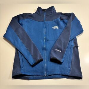 The North Face Jacket Mens Medium Blue TKA Stretch Full Zip Soft-shell Fleece